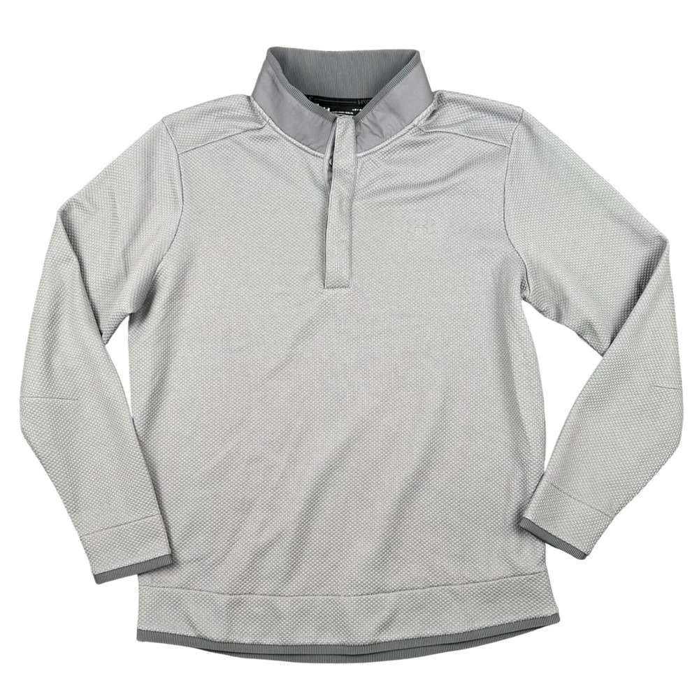 Under Armour Golf 1/4‎ Snap Sweater Pullover Mens L Coldgear Loose Fit Stretch